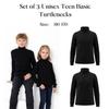 Teen Unisex Basic Turtleneck Set - 3 Pack Any Season 6236-015-pak3 HC