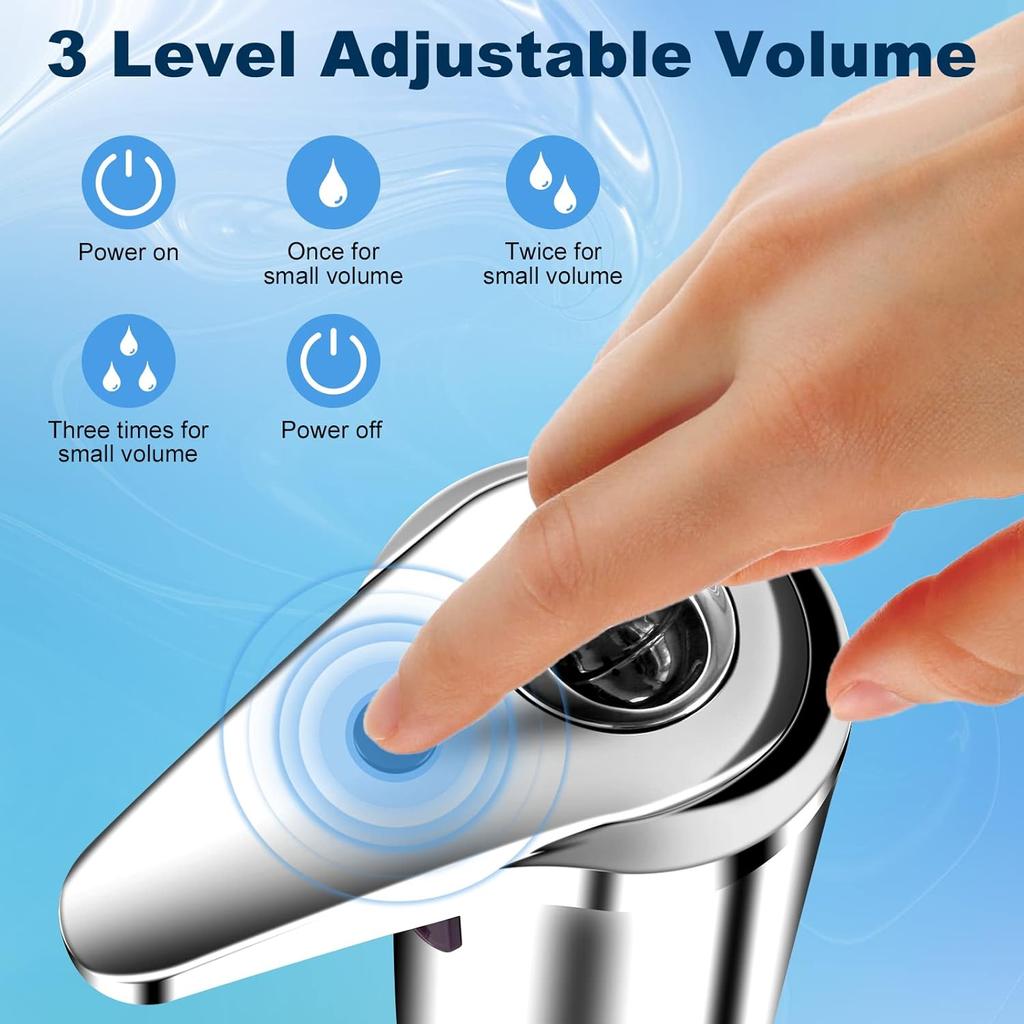 Automatic Soap Dispenser, Touchless 3-Level Adjustable Hand Sanitizer Dispenser, Equipped Upgraded Waterproof Base Infrared Sensor, Soap Dispenser
