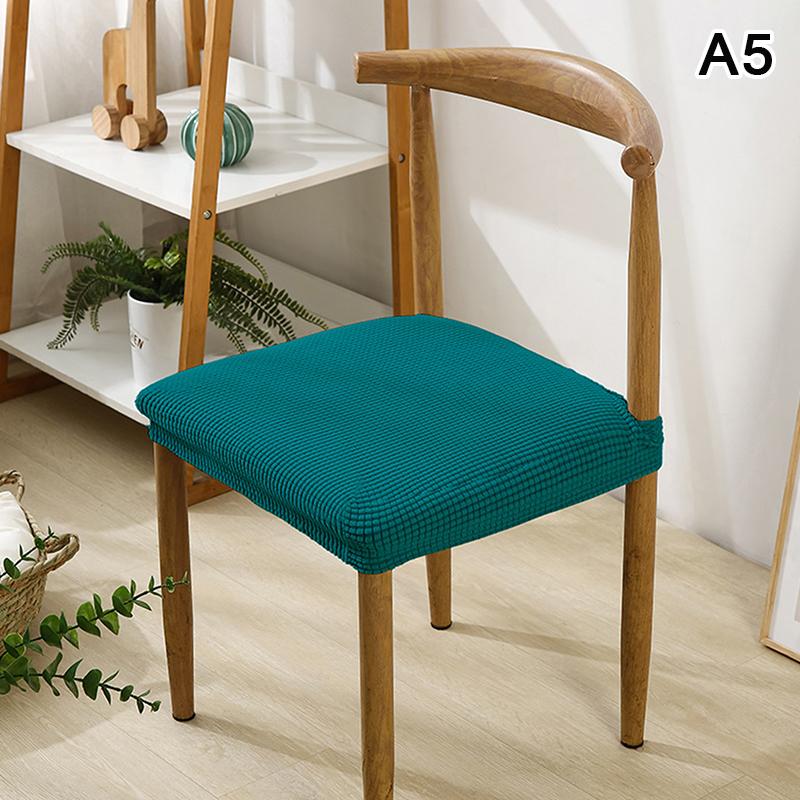 Stretch Chair Seat Covers Chairs Removable Washable Anti-Dust Upholstered Dining Room Seats Protector Cushion Slipcovers&