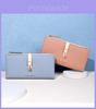 Tali Ann New Contrast Color Ladies Long Wallet Wholesale Fashion Buckle Two-fold Money Clip Leather Purse