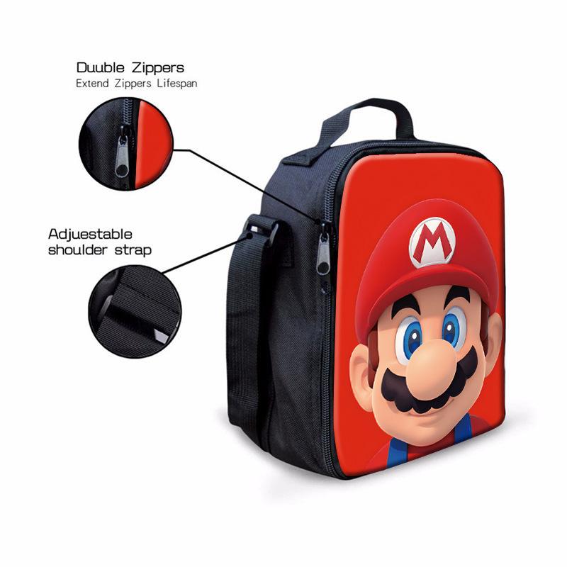 School Season Digital Printing Backpack Student Bag Large Capacity Children'S Messenger Bag Lunch Bag