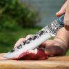 Smidt rustfritt stål Utbeningskniv Kjøkken Skjæring Kjøttkløyver Grill Fruktkutter Fiskekniv