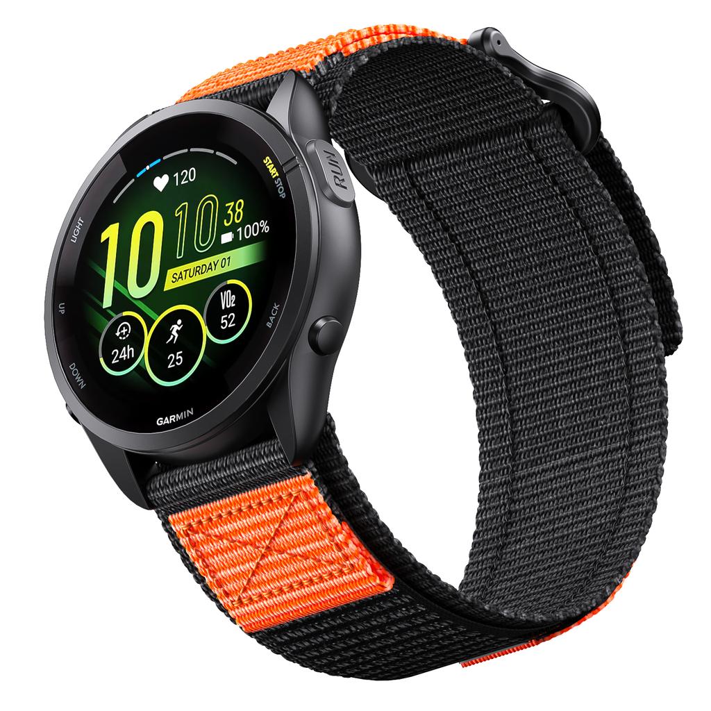 20mm Schnellwechsel Nylon Uhrenarmband Klettverschluss, 20mm Universelles Klettverschluss Nylon Uhrenarmband für Garmin Forerunner 165 158 55 245 6