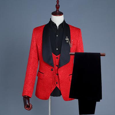 Men's Groom Dress Three-piece Set Men's Clothing Stylish Suits & Blazers