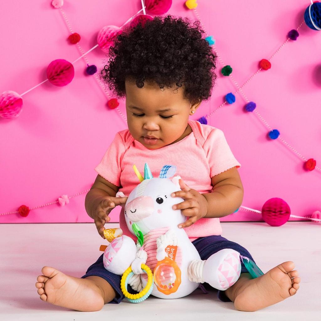 Bright Starts Bunch-O-Fun Unicorn - Sensory Fabric Toy for Infants