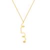 Style Exaggerated Personality Outline Face Pendant Necklace, Titanium Steel Plated 18K Real Gold Jewelry P086