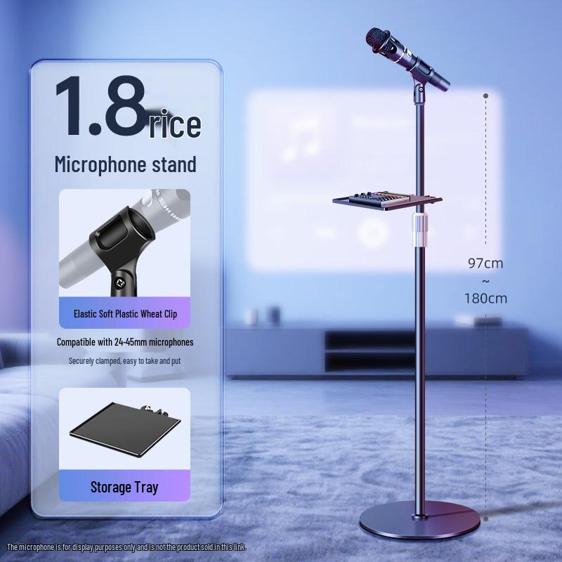 Professional Floor-standing Phone & Tablet Stand with Microphone Holder for Live Broadcasts and Streaming