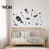 Non Damaging Wall Stickers for Home 1 Set Marine Life Decals, Acrylic Mirror Fish Conch Stickers, Self Adhesive Ocean Theme Decor Waterproof