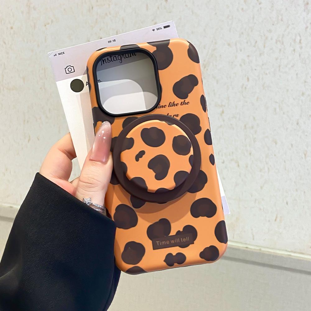 Applicable To Apple 16/17Promax Leopard Print Magnetic Mobile Phone Case iPhone14/15 Film Two-in-one Anti-drop
