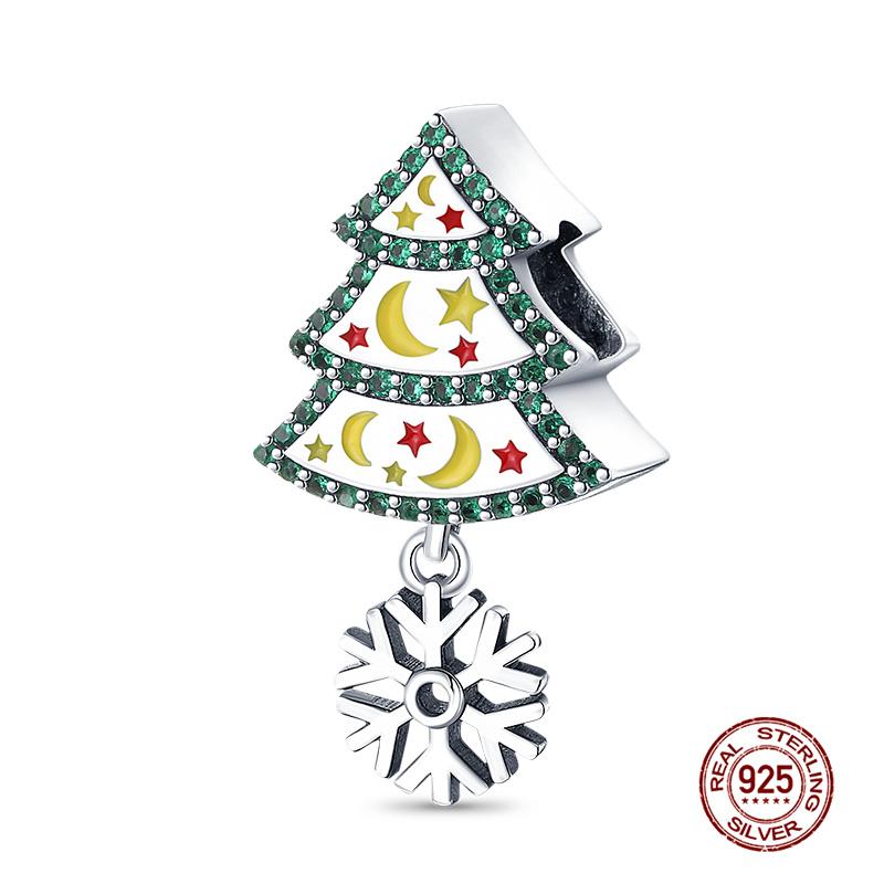 Christmas Party Copper Copper Christmas Snowman Beads Fit Charm Bracelet Pendant Women Diy Fine Jewelry Party Gift