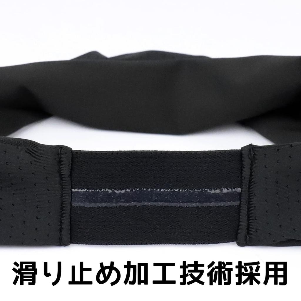 Yura Seikatsu for and Cool Headband Headband, Sweat-Absorbent, Quick-Drying, Non-Slip, Thin, Sports, Walking, Men, Soft, Stretchy, (Black, Gray, Navy)