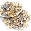 20/50pcs Stainless Steel Spacer Beads Flat Round Loose Wheel Beads For Jewelry Making DIY Charms Bracelet Necklace Accessories