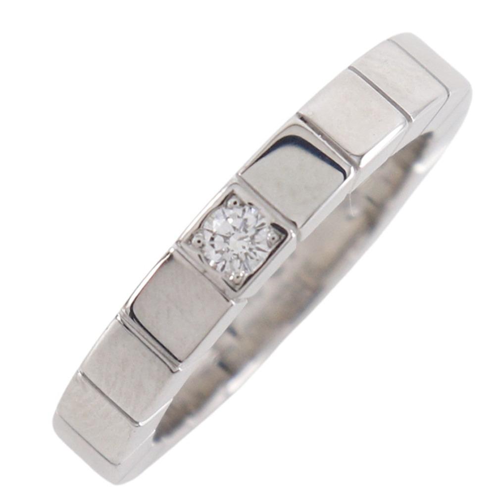 

CARTIER Lanieres Ring 1P diamond K18 white gold/diamond #3.7(US Size) 5.5g Women Used