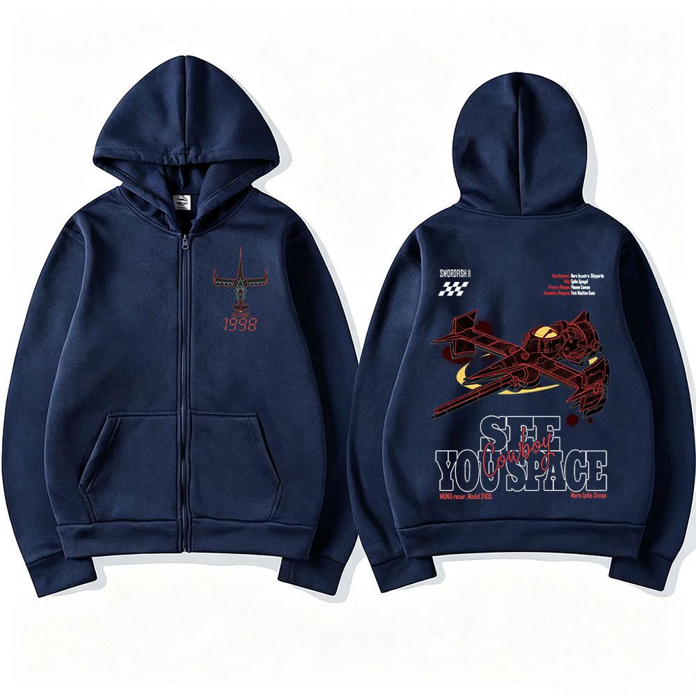 Manga Cowboy Bebop Spike Spiegel Zip Up Mikiny Pánské Dámské Móda Dlouhý Rukáv Oversized Zip Mikiny Pulovry Bundy