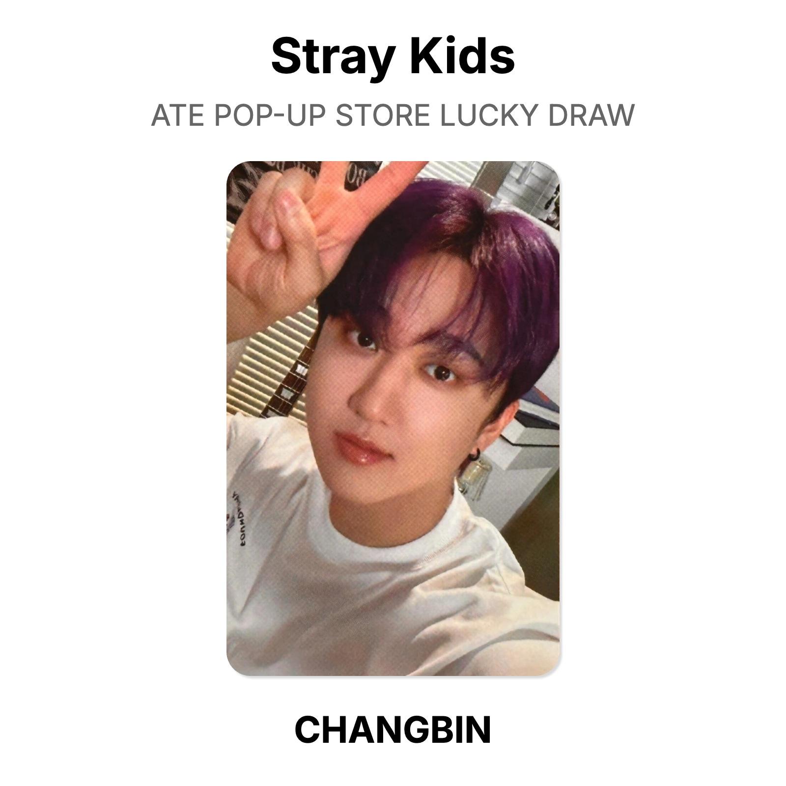 Stray Kids ATE POP-UP STORE Розыгрыш Официальная фотокарточка CHANGBIN