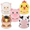 10pcs Farm Animals Party Disposable Paper Plates Pig Cow Sheep Shaped Food Tray Tableware Kids Birthday Party Favors Supplies