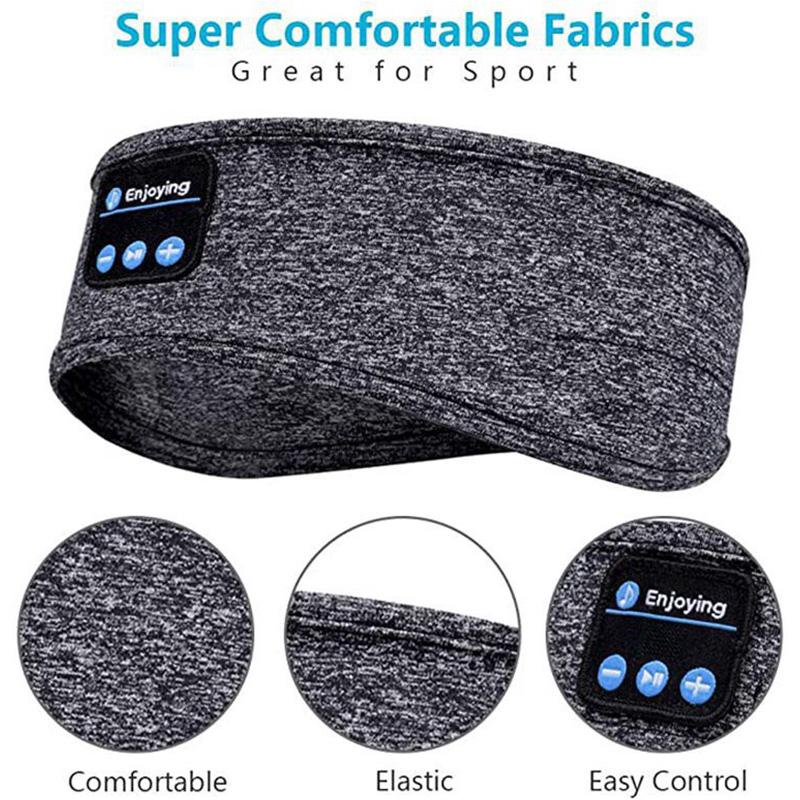 Fone Bluetooth-Kopfhörer, Sport-Schlaf-Stirnband, elastische kabellose Kopfhörer, Musik-Augenmaske, kabelloses Bluetooth-Headset-Stirnband
