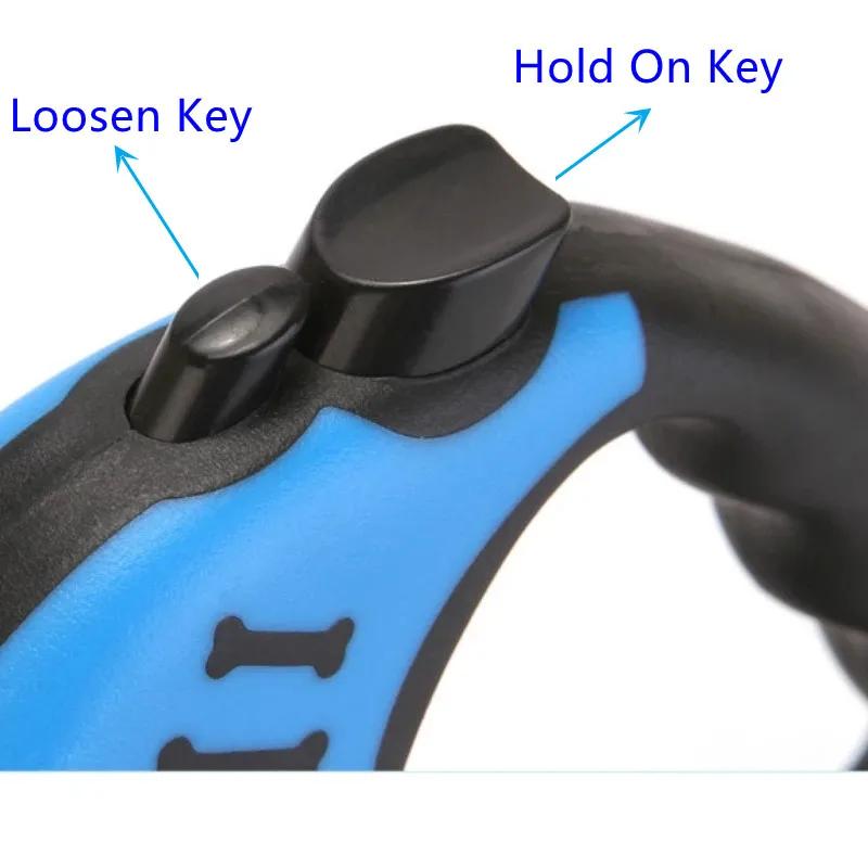 3 metri 5 metri lesă retractabilă pentru câini Lesă pentru animale de companie Centura frânghie de tracțiune Lesă flexibilă automată pentru produs pentru câini mici, mijlocii mari