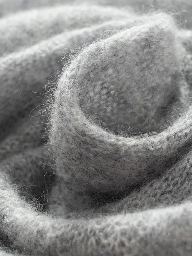 Cashmere Wool Neck Ring Scarf Women Neck Warmer Openwork Small Scarves Shawl Spring Autumn Cowl Soft 35% Cashmere Knit Acc