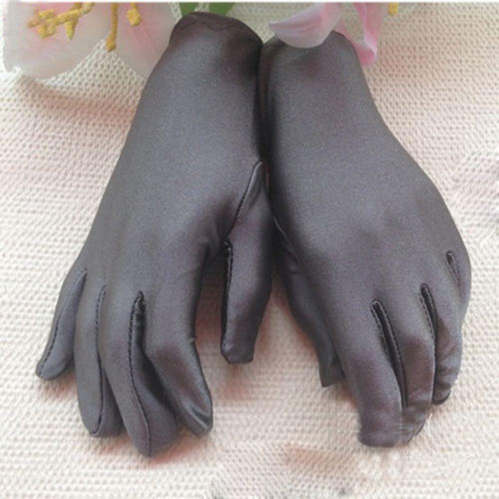 Girl Formal Stretch Satin Gloves Party Wedding Gloves