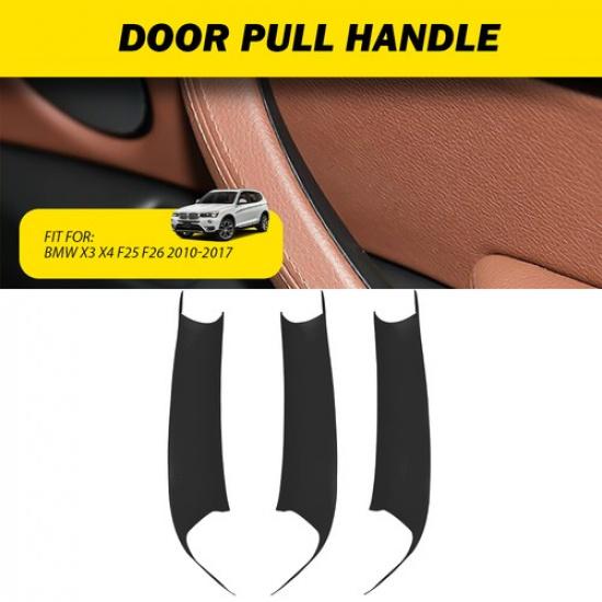 2/4x Interior Door Panel Handle Pull Trim Cover For BMW X3 X4 F25/26 Black/Beige