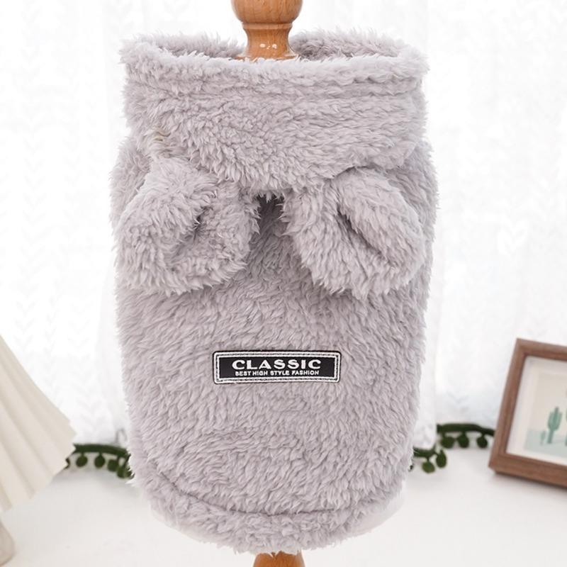 Pet Dog Clothing Autumn and Winter Hooded Jackets French Fighting Cat and Dog Clothing Supplies Cat Clothing