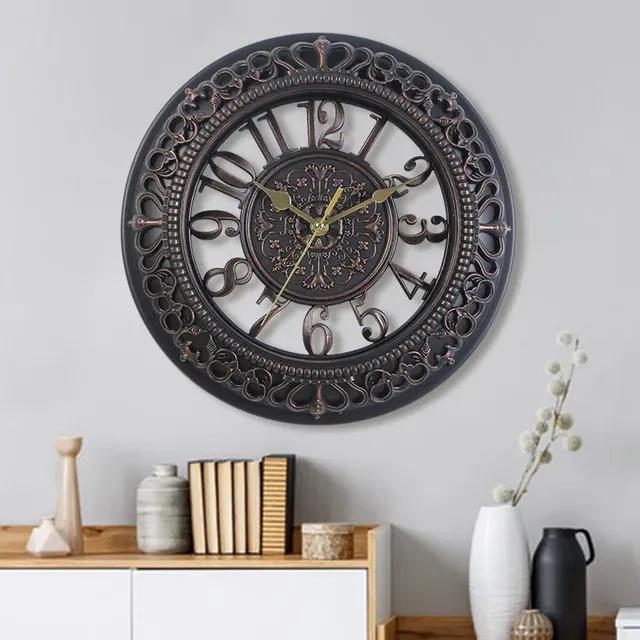 European Creative Wall Clock Living Room Bedroom Round Wall Clock Clock Office Plastic Wall Clock