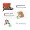 Interactive Cat Toys Ball with LED Light, 360 Degree Self Auto Rotating Intelligent Ball, Smart USB