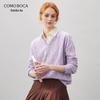 Comonboca Women's 100% Cashmere V-Neck Twist Knit Sweater