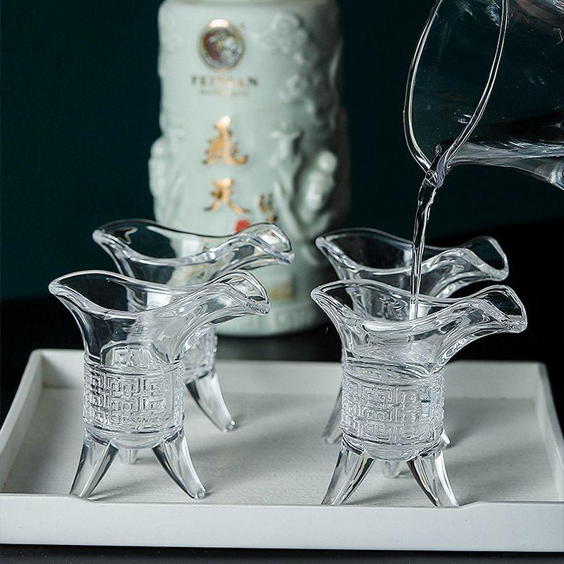 20ml 6er Set Antike Kaiserliche Tasse Haushalt Personalisierte Schnapsgläser Dreifußbecher Antike Weingläser Baijiu Wodka Gläser