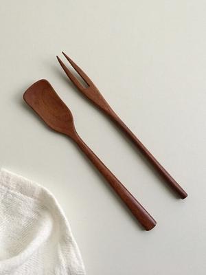 Elegant Table Yogurt Spoon, Wooden Fork (Wood Spoon Camping Picnic)