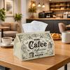 1pc Vintage European Cafe Tissue Box | Multi-Functional Napkin Dispenser, Two Sizes Available Suitable for Home, Parties, Car Decoration Coffee Label