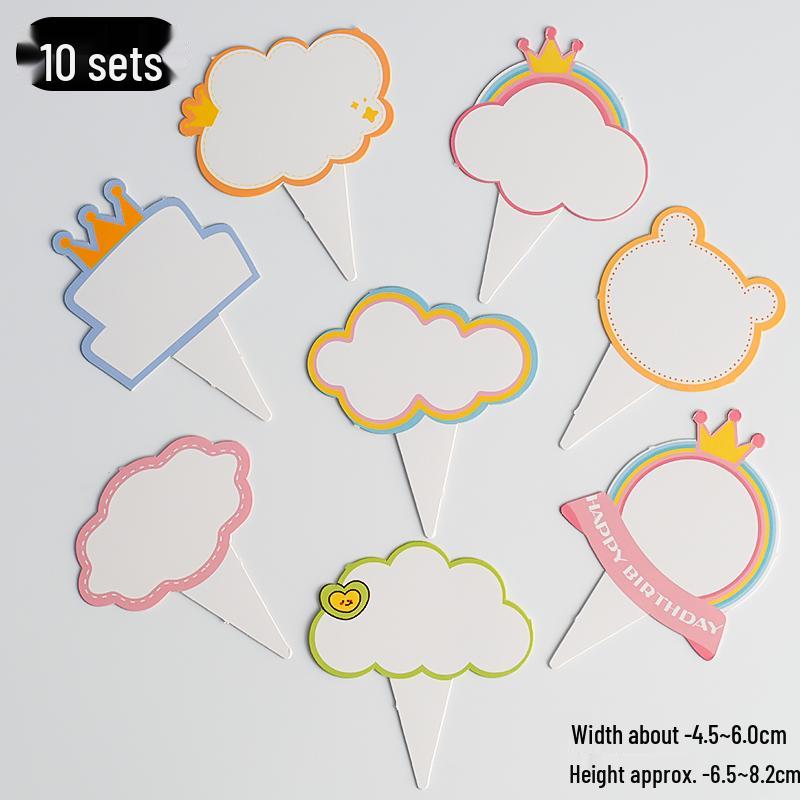 Happy Birthday Rainbow Cake Topper with Writable Greeting Card