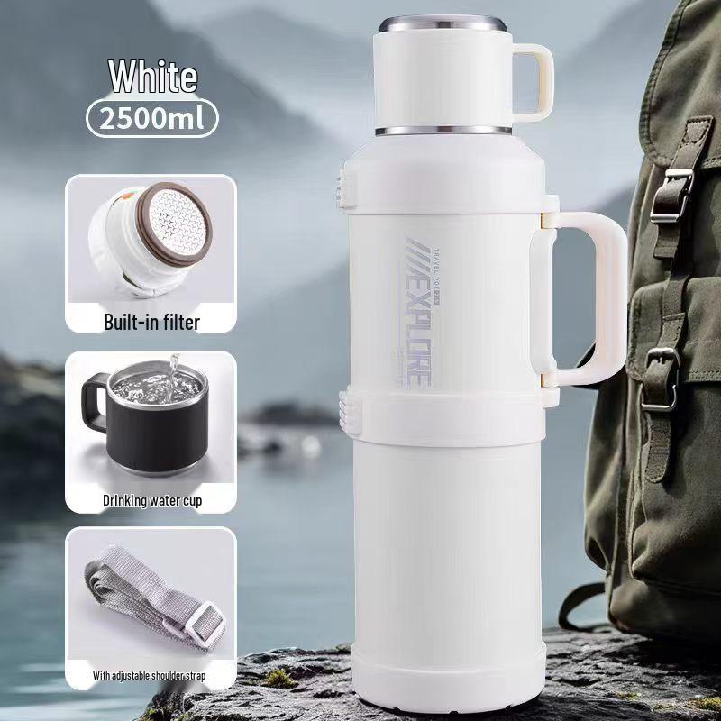 316 Stainless Steel Outdoor Thermos Flask - Large Capacity Portable Sports & Camping Water Bottle
