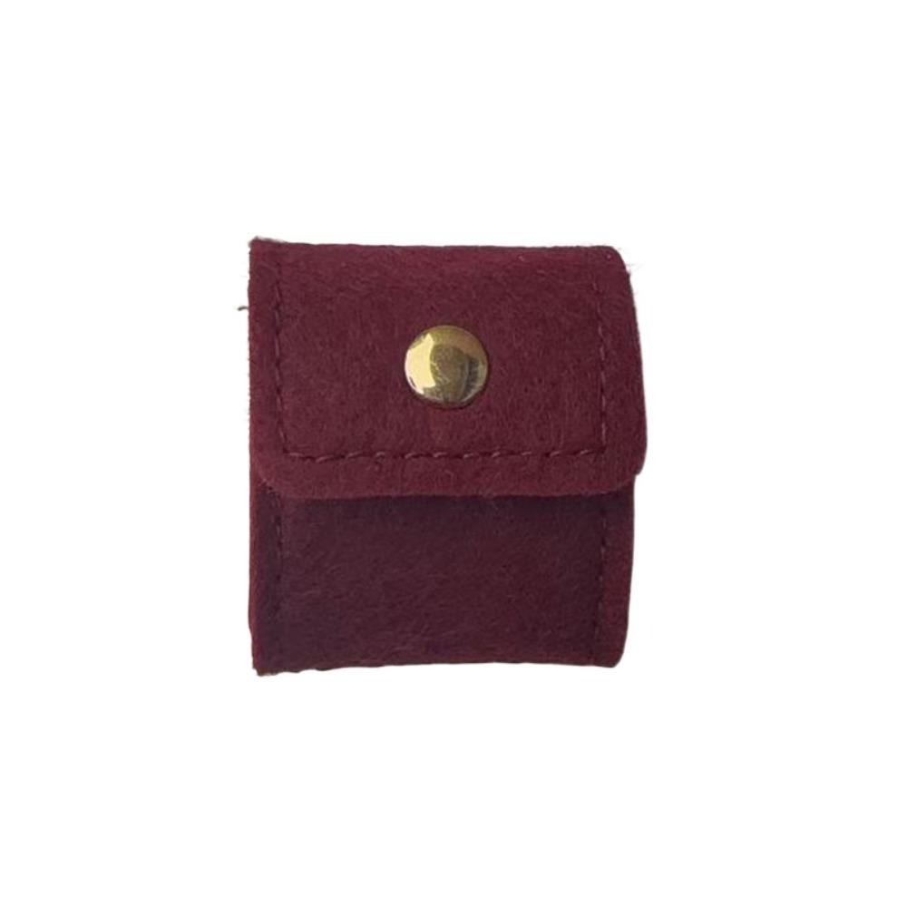 Mini Velvet Jewelry Display Bag Microfiber Fabric/Felt Simple Foldable Ring Packing Bag Flip Cover Earrings Organizer