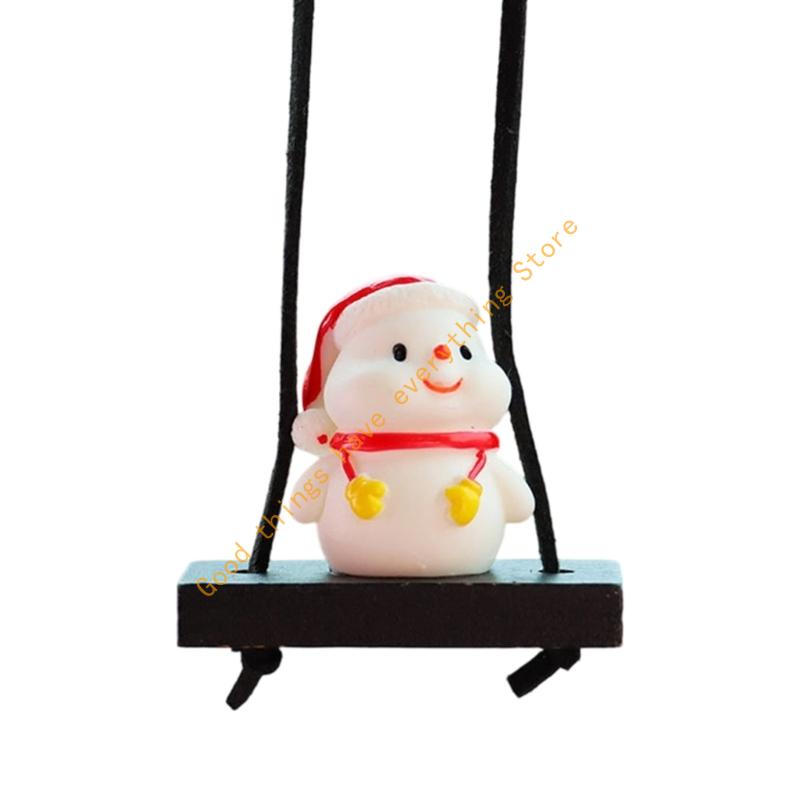 Resin Swinging Santa Christmas Decoration For Car Mirror Home Office Festival Decoration 55KF