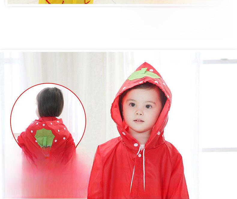 Children's Cartoon Rain Poncho: Cute Cape Style for Boys and Girls, Fits Kindergarten To Primary School with Room for Backpack