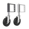 Portable Sturdy Rubber Gate Wheel 360 Degree Rotation for Farm Fence Garden and Wood Gate Spring Loaded Casters Set