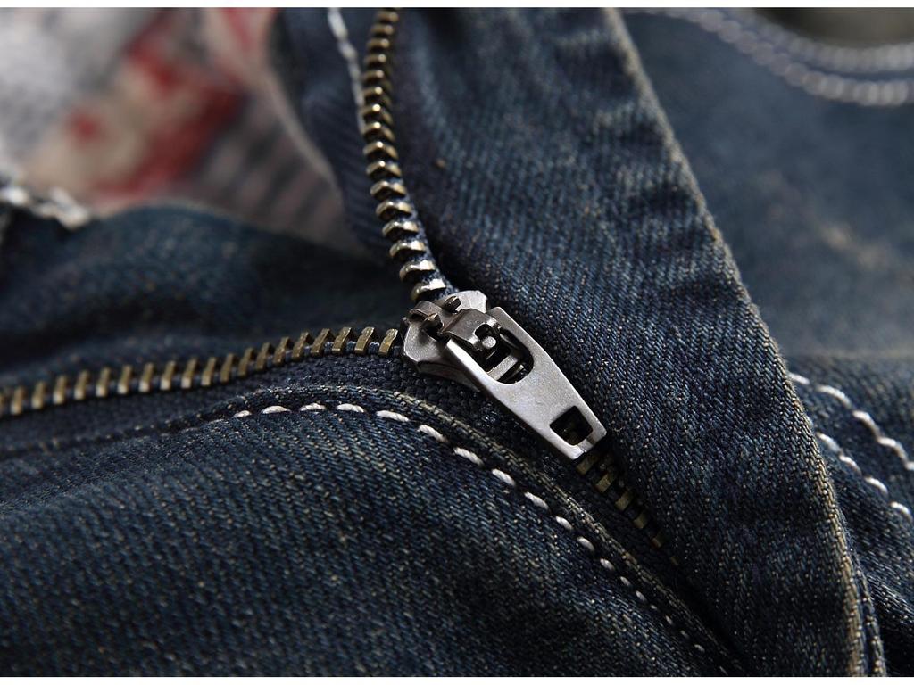 Men's Nostalgic Ripped Slim Straight Jeans