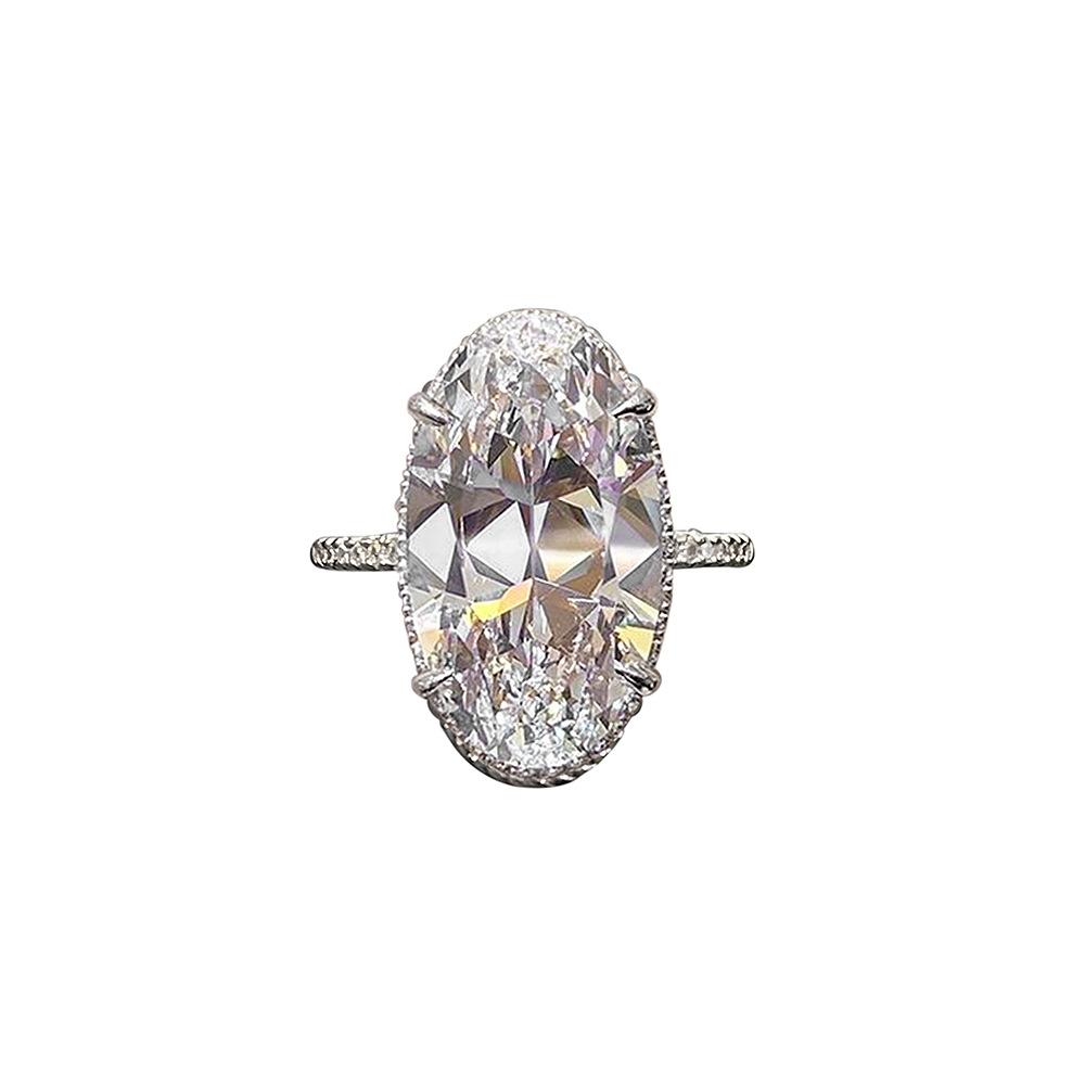 Ring - Simple Oval-shaped Zirconia Women's Ring - Wedding Bride's Accessory