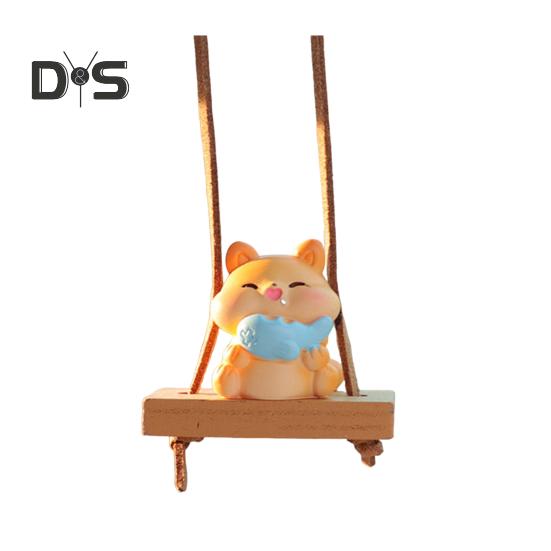 

Мультяшный медведь подвесной орнамент зеркало заднего вида украшение с шнурком простая установка подвеска для салона автомобиля D