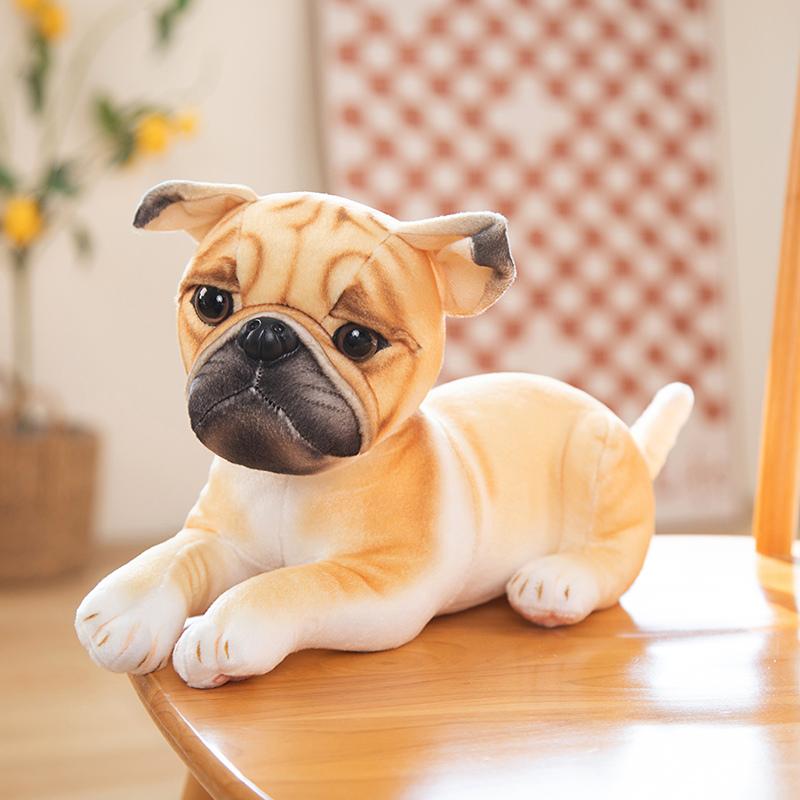 1 stück 32 cm Simulation Husky Akita Hund Schäferhund Mops Plüschtiere Ausgestopft Weich Echt Wie Tierpuppen Schönes Geschenk für Kinder