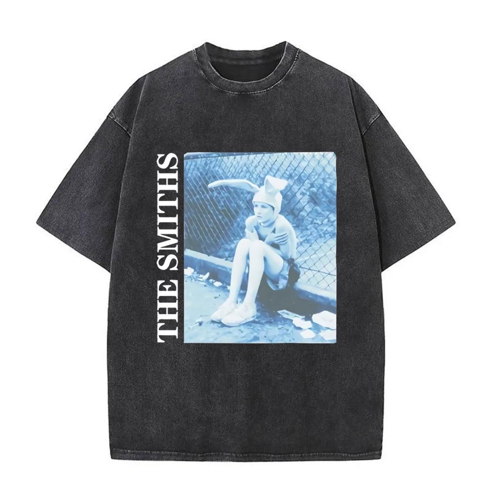 Rock Band The Smiths Louder Vintage Washed Tshirt Alternative s Indie Morrissey T Shirt The Queen Is Dead Tshirts Unisex