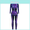 Goth Skull Cosplay Jumpsuit With Digital Print For Adults Halloween Costume