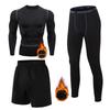 Men's High-Elastic Quick-Dry Sports Tights with Velvet Warmth