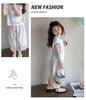 2026 Summer Kids' Cartoon T-shirt & Mosquito-Repellent Pants Set for Girls