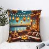 Ramadan Lantern Pillow Case Soft Pillow Cover For Sofa Home Decor Fashion Cushion Cover