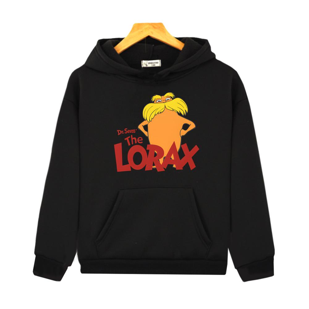 The Lorax kawaii Print Hoodies Cartoon Graphic Round Neck Sweatshirts Boys and Girls Clothing Autumn Fleece Soft Hoody Anime jacket