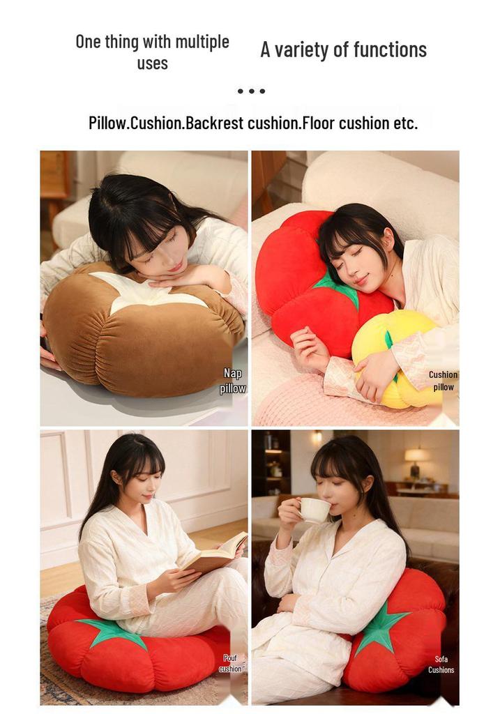 Creative Mushroom Tomato Throw Pillow: Living Room Sofa Cushion & Decor Gift