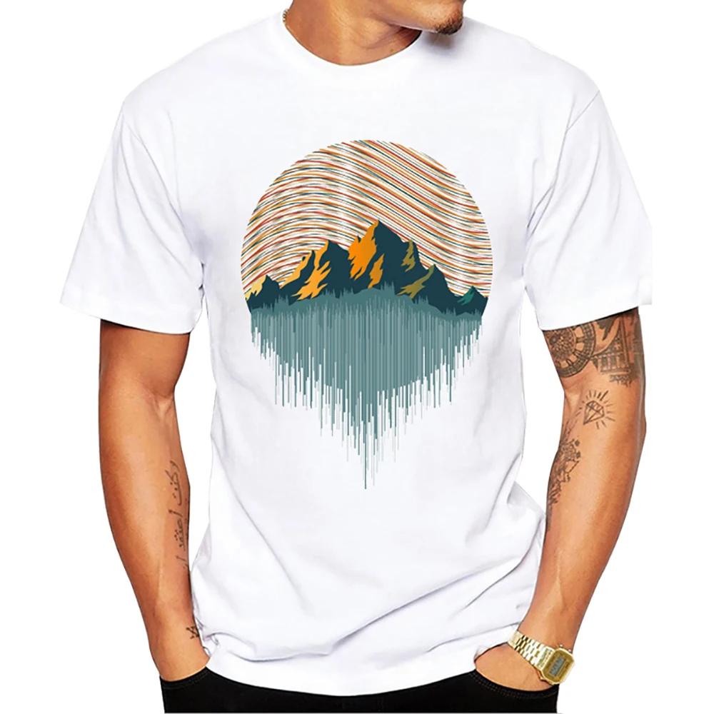 TEEHUB New Arrival 2019 Fashion Grunge Dripping Turquoise Misty Forest Print Men T-Shirt Short Sleeve O-Neck Tops Hipster Tee